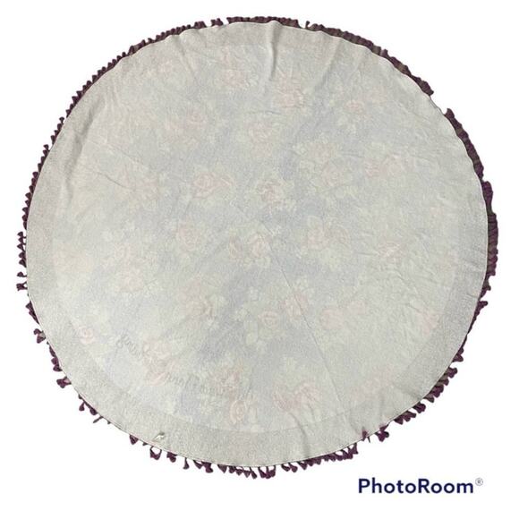 Matilda Jane Round Beach Bath Towel Fringe 60” Pink Rose - Picture 3 of 5